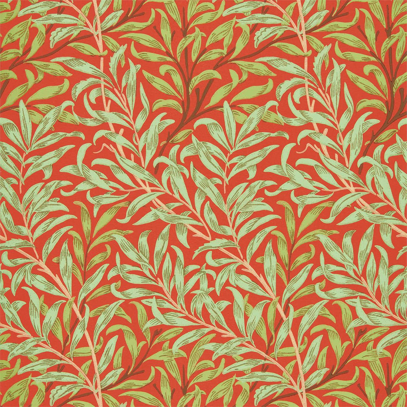 Willow Boughs Tomato/Olive Wallpaper by MOR