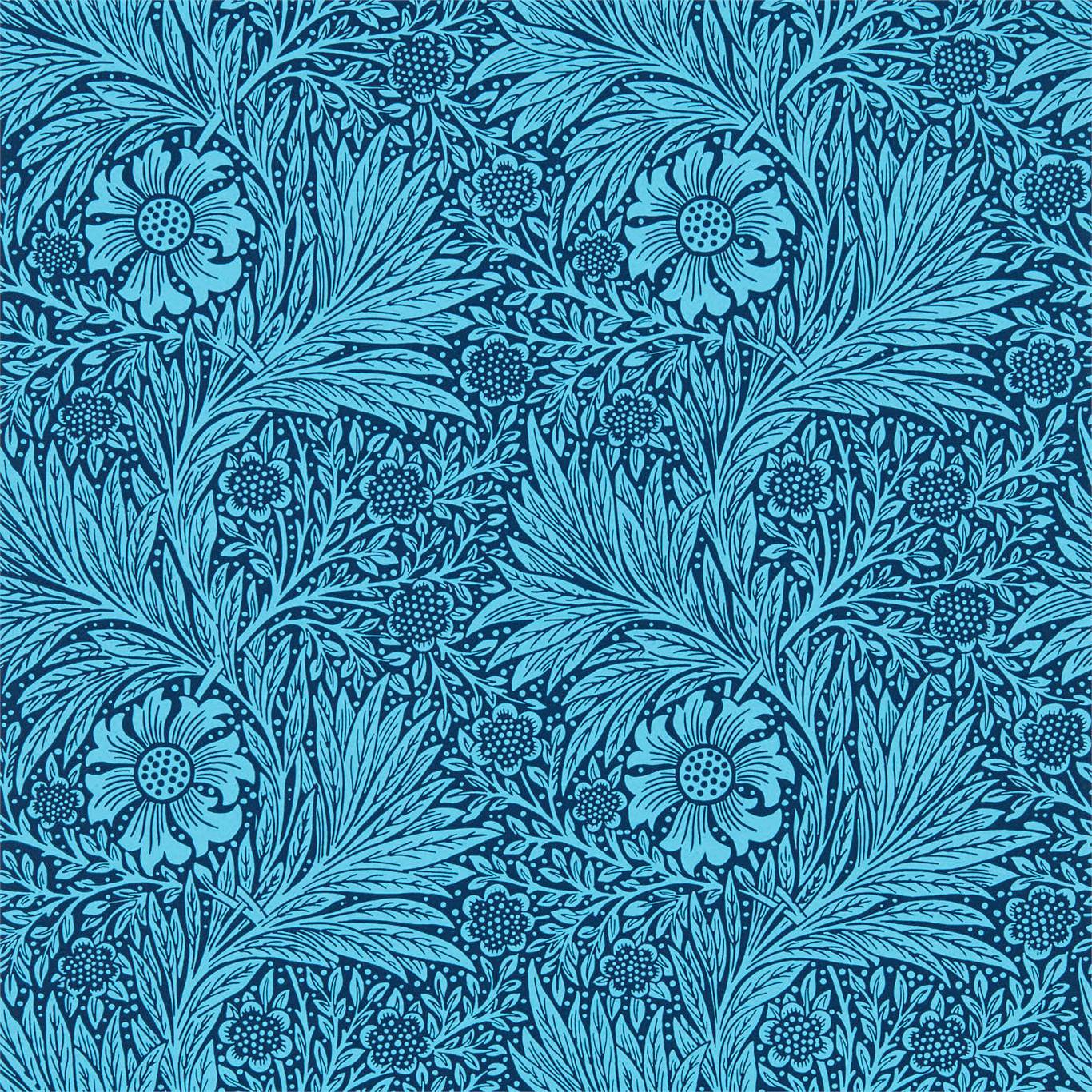 Marigold Navy Wallpaper by MOR