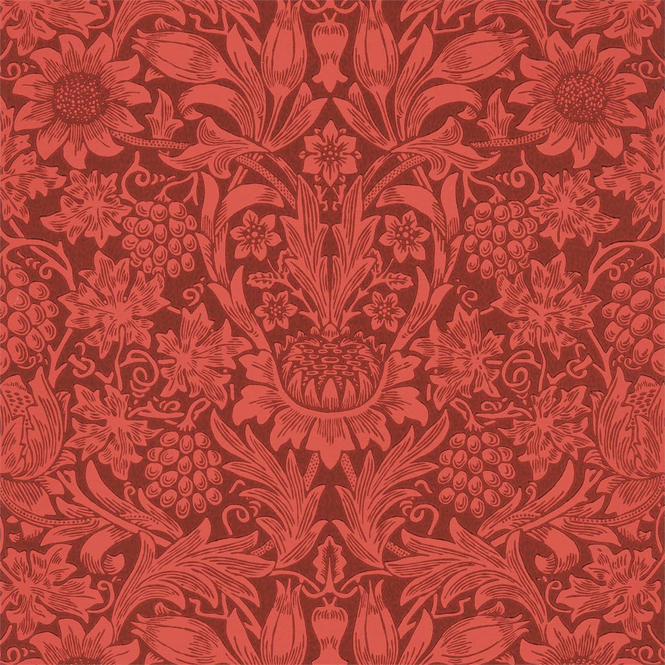Sunflower Chocolate/Red Wallpaper by MOR