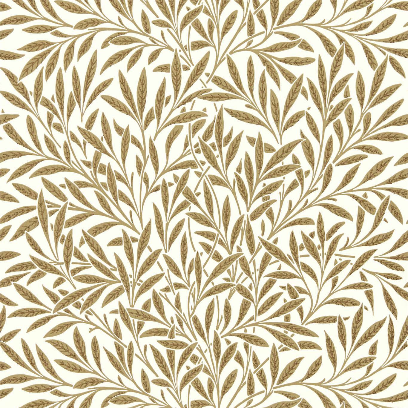 Willow Cream/Brown Wallpaper | Morris & Co by Sanderson Design