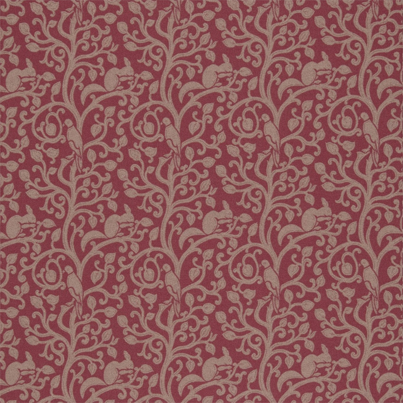 Squirrel & Dove Wool Cherry Fabric by SAN