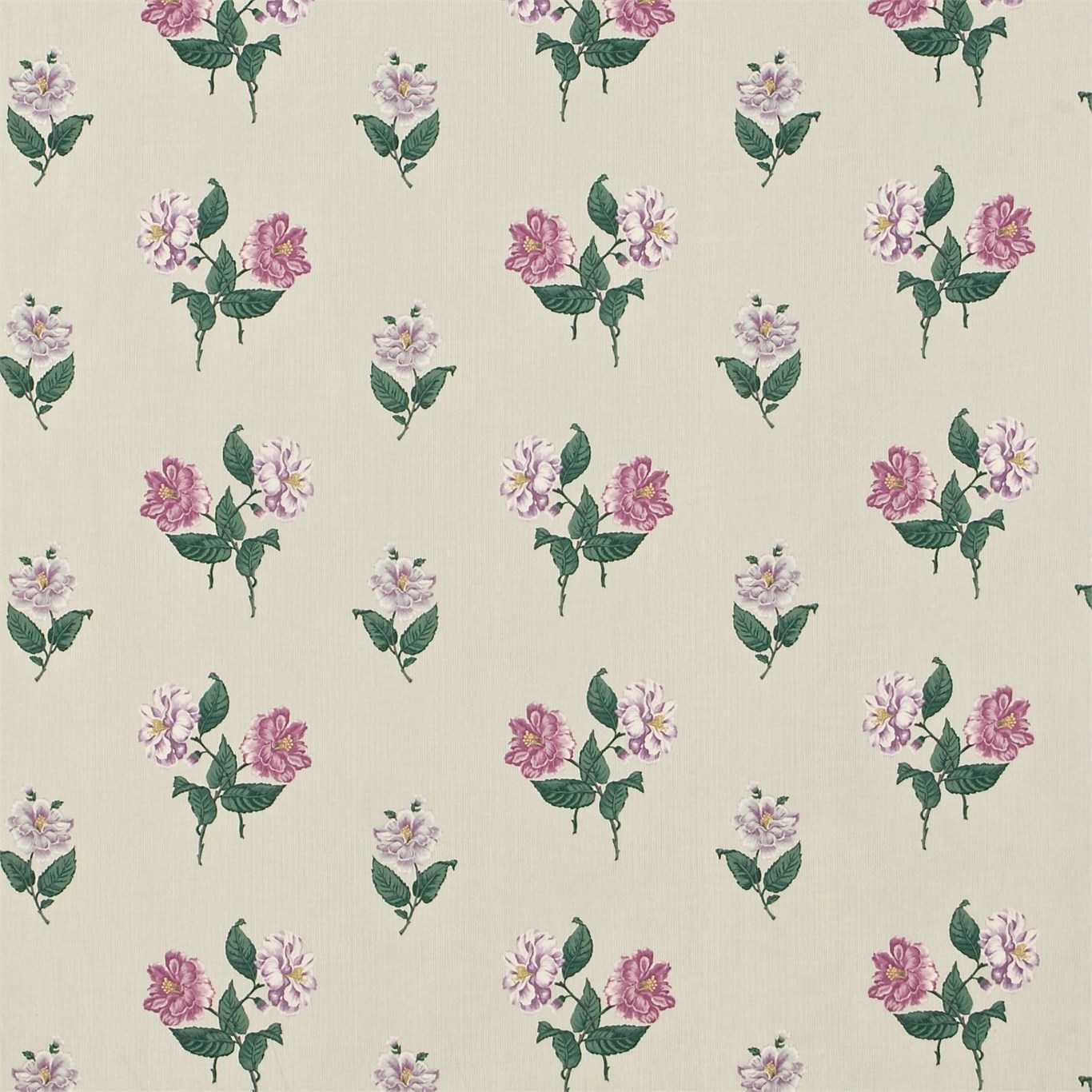 Camellia Blossom Lilac/Magenta Fabric by SAN