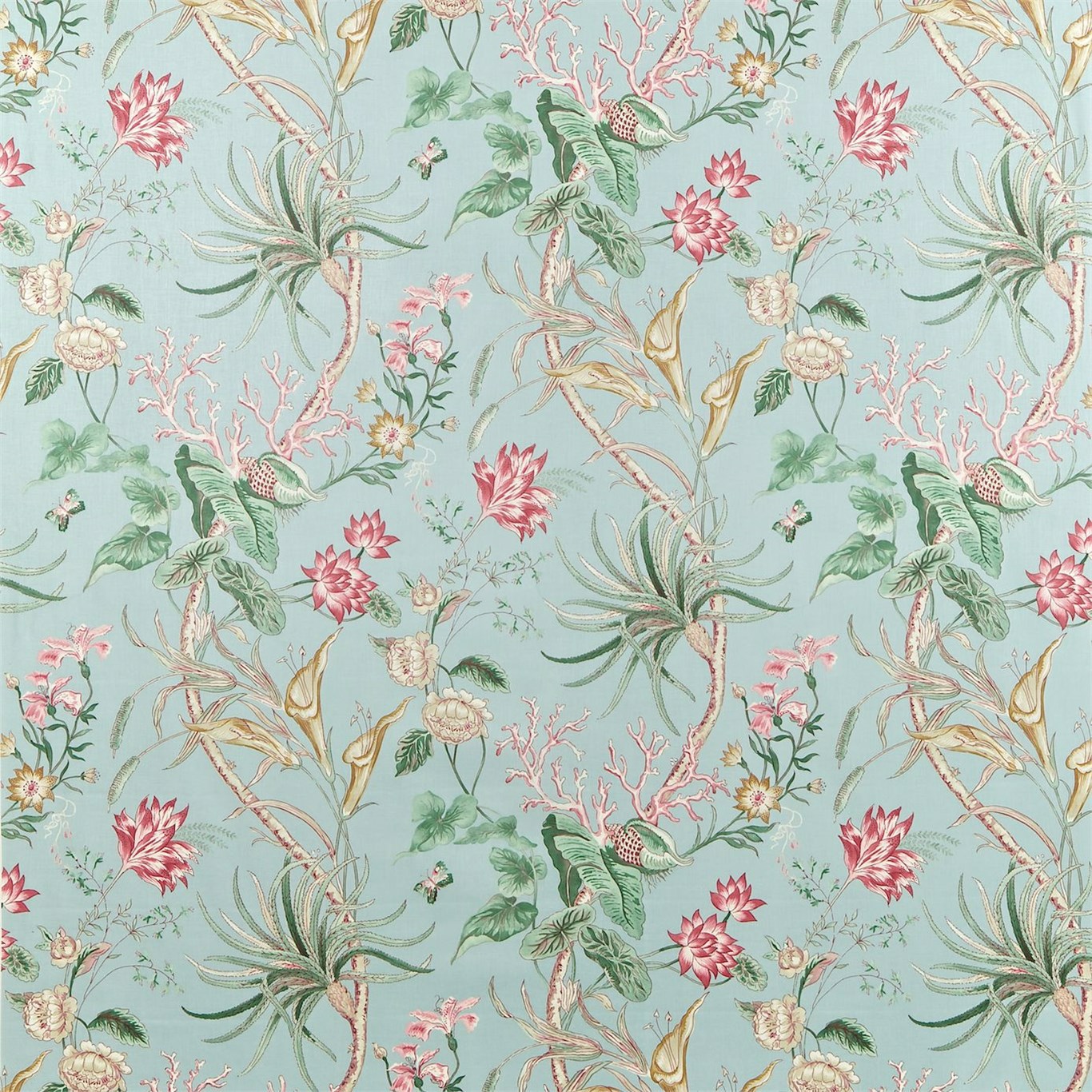 Mauritius Rose/Duck Egg Fabric by SAN