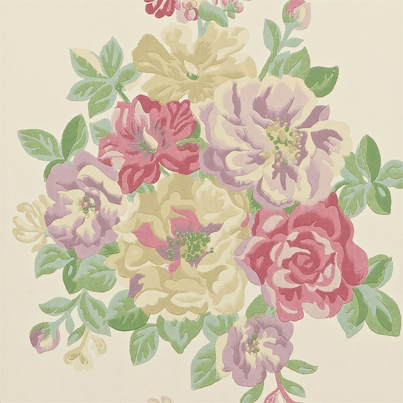 Midsummer Rose Lilac/Rose Wallpaper by SAN