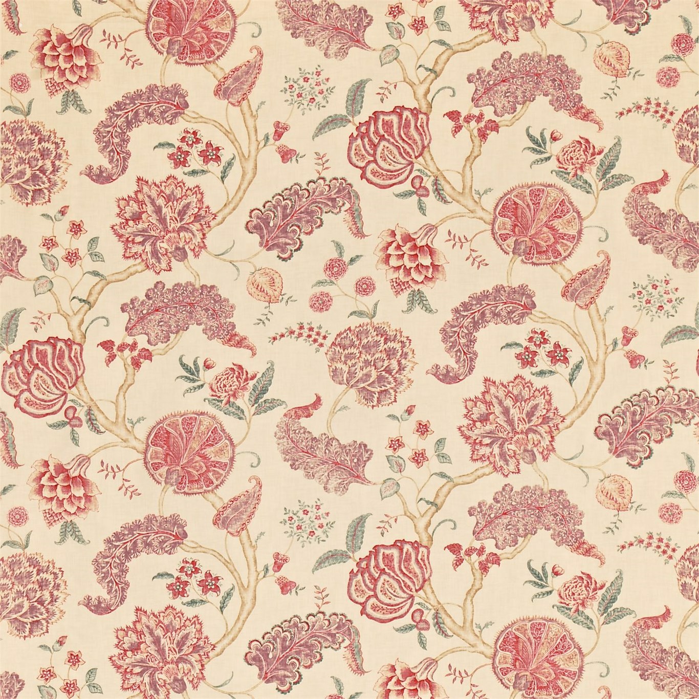 Palampore Mauve/Rose Fabric by SAN