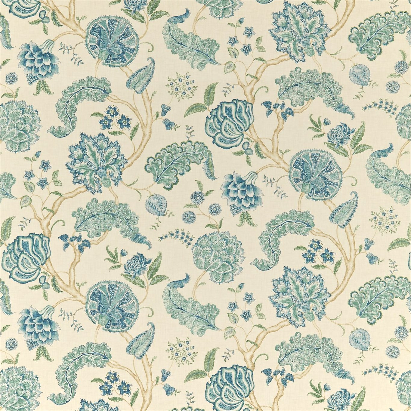 Palampore Blue Fabric | Sanderson by Sanderson Design