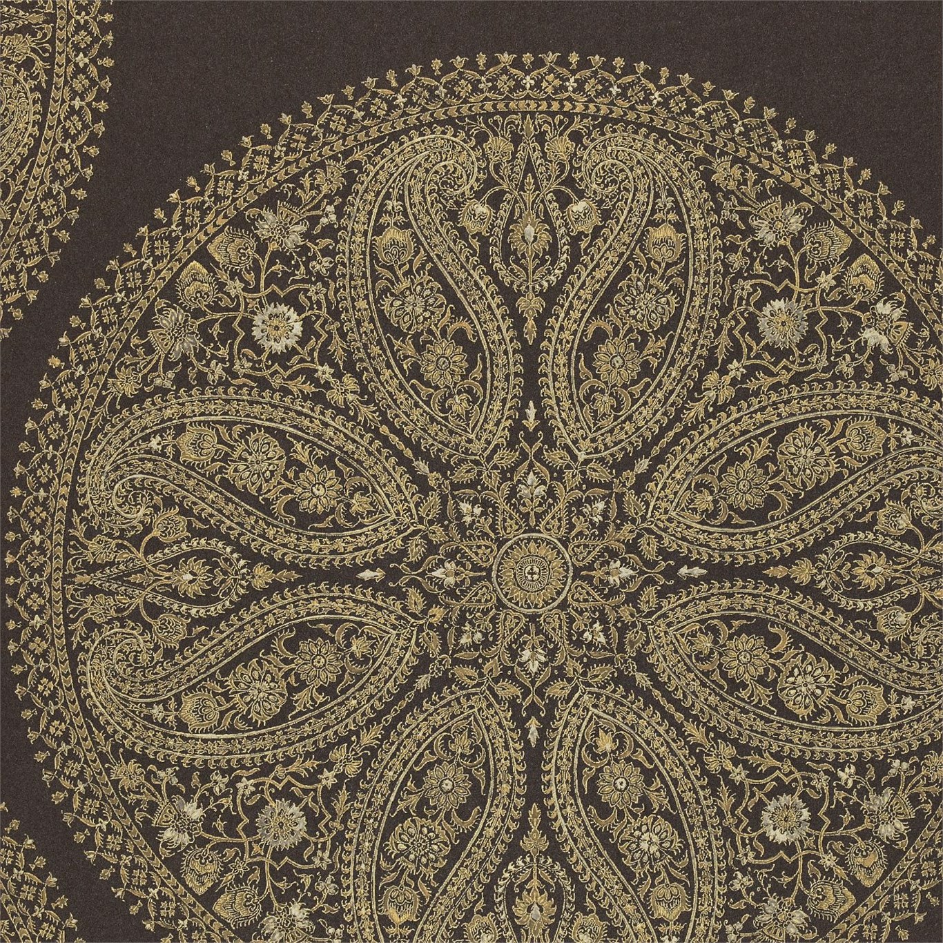 Paisley Circles Charcoal Wallpaper by SAN