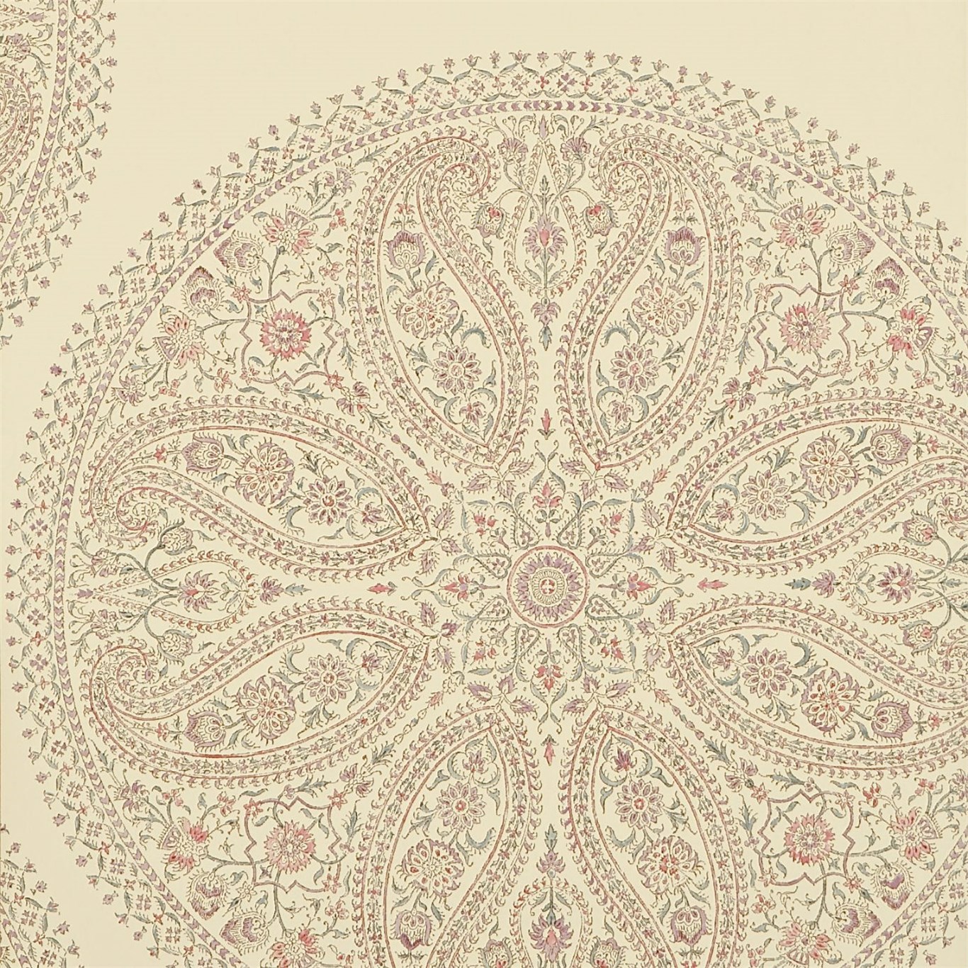 Paisley Circles Mauve/Rose Wallpaper by SAN