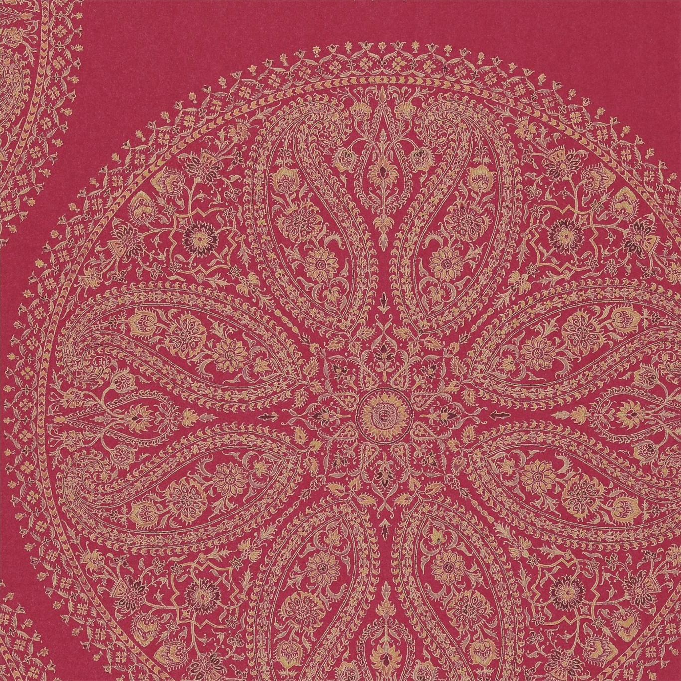 Paisley Circles Red Wallpaper by SAN