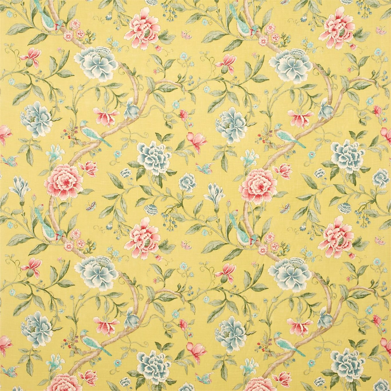 Porcelain Garden Rose/Linden Fabric by SAN