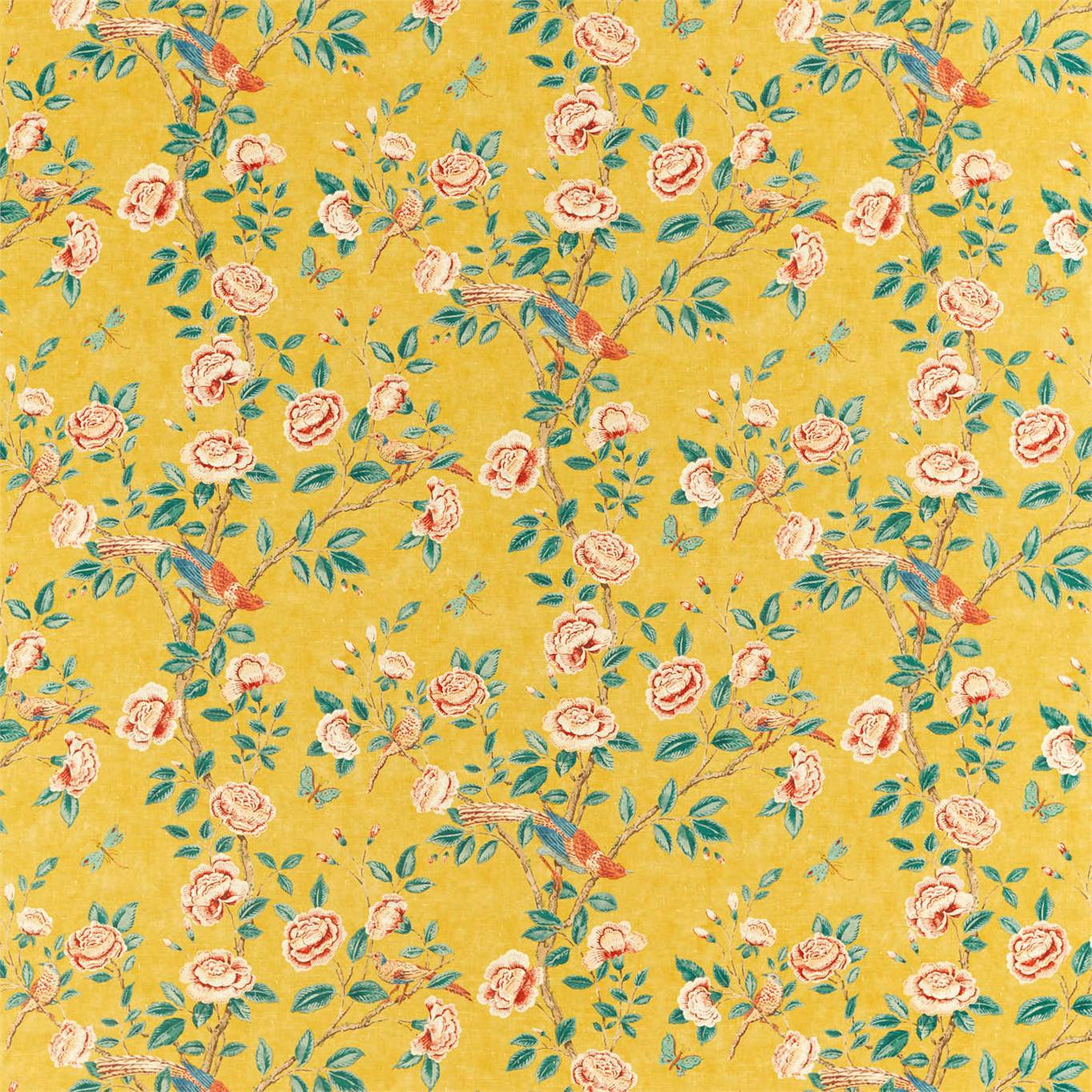 Andhara Saffron/Teal Fabric by SAN