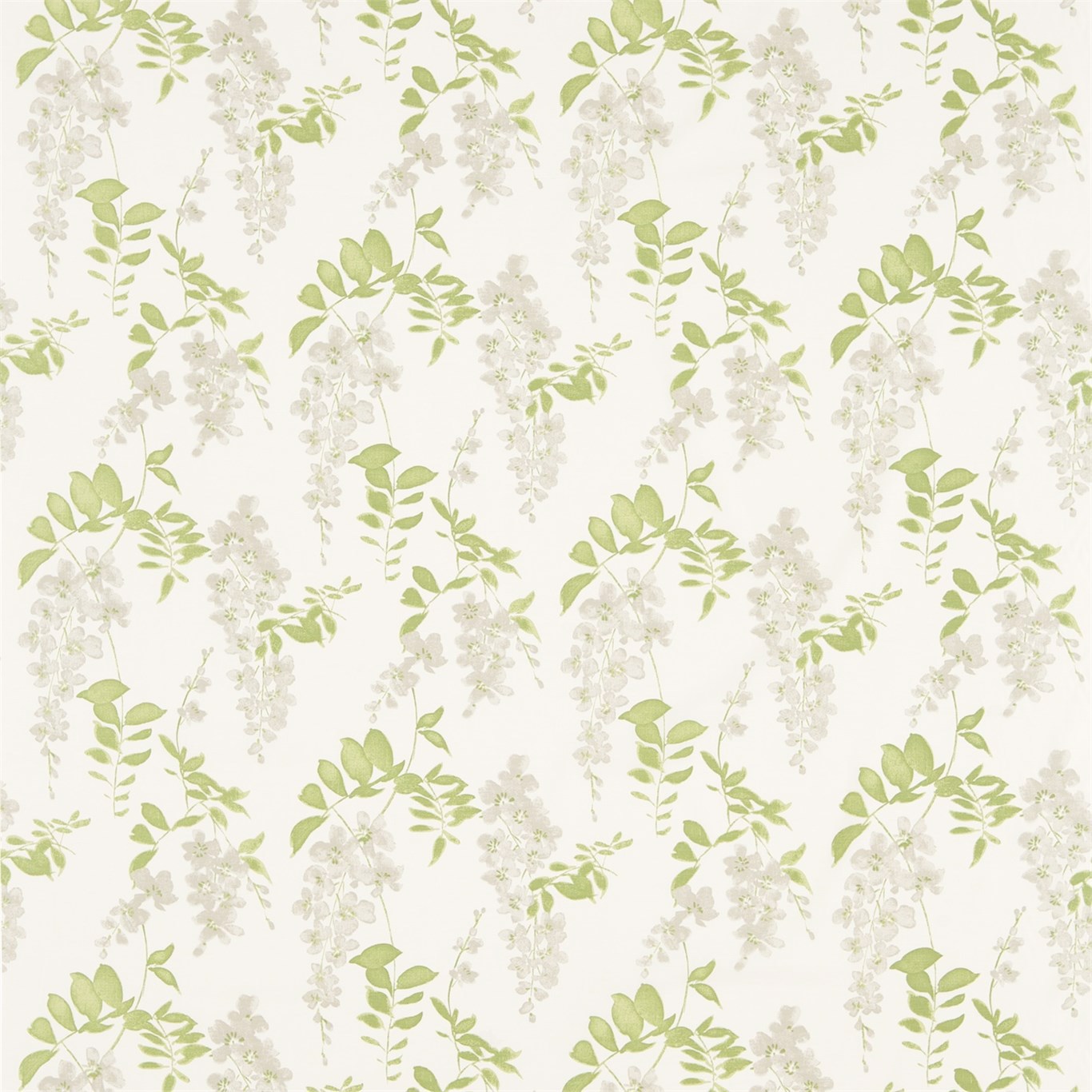 Wisteria Blossom Silver/Apple Fabric by SAN