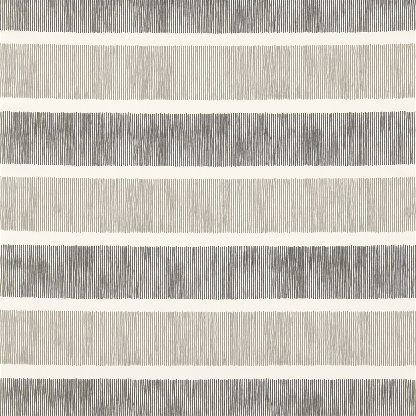 Tatami Stripe Charcoal/Linen Fabric by SAN