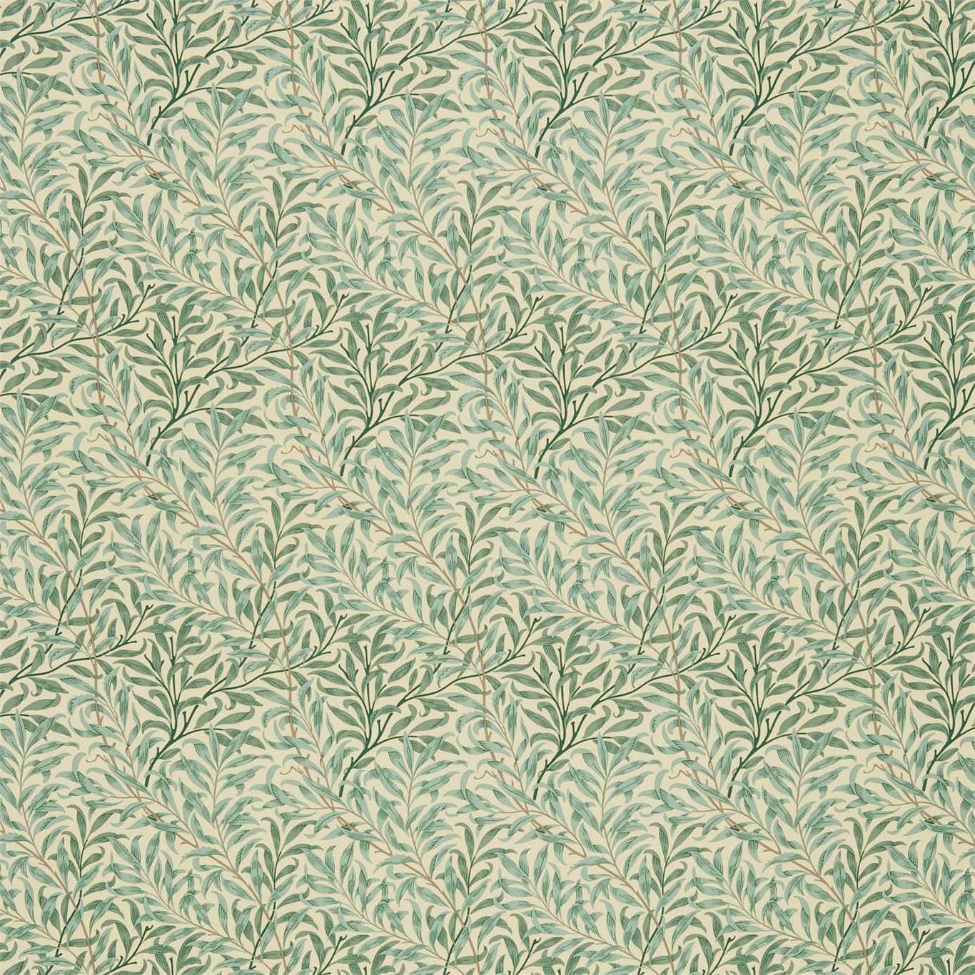 Willow Boughs Cream/Pale Green Fabric by MOR