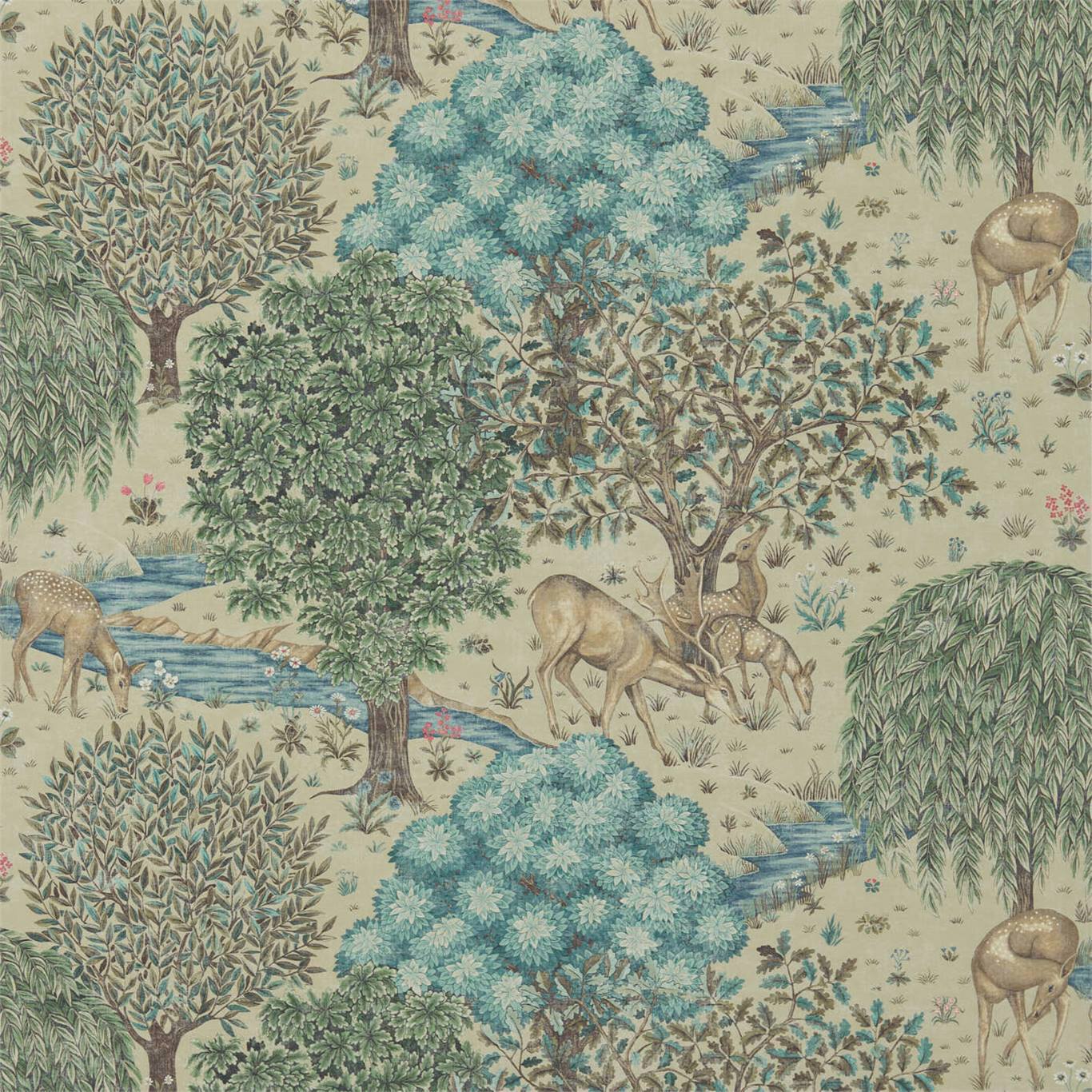 The Brook Linen Wallpaper by MOR