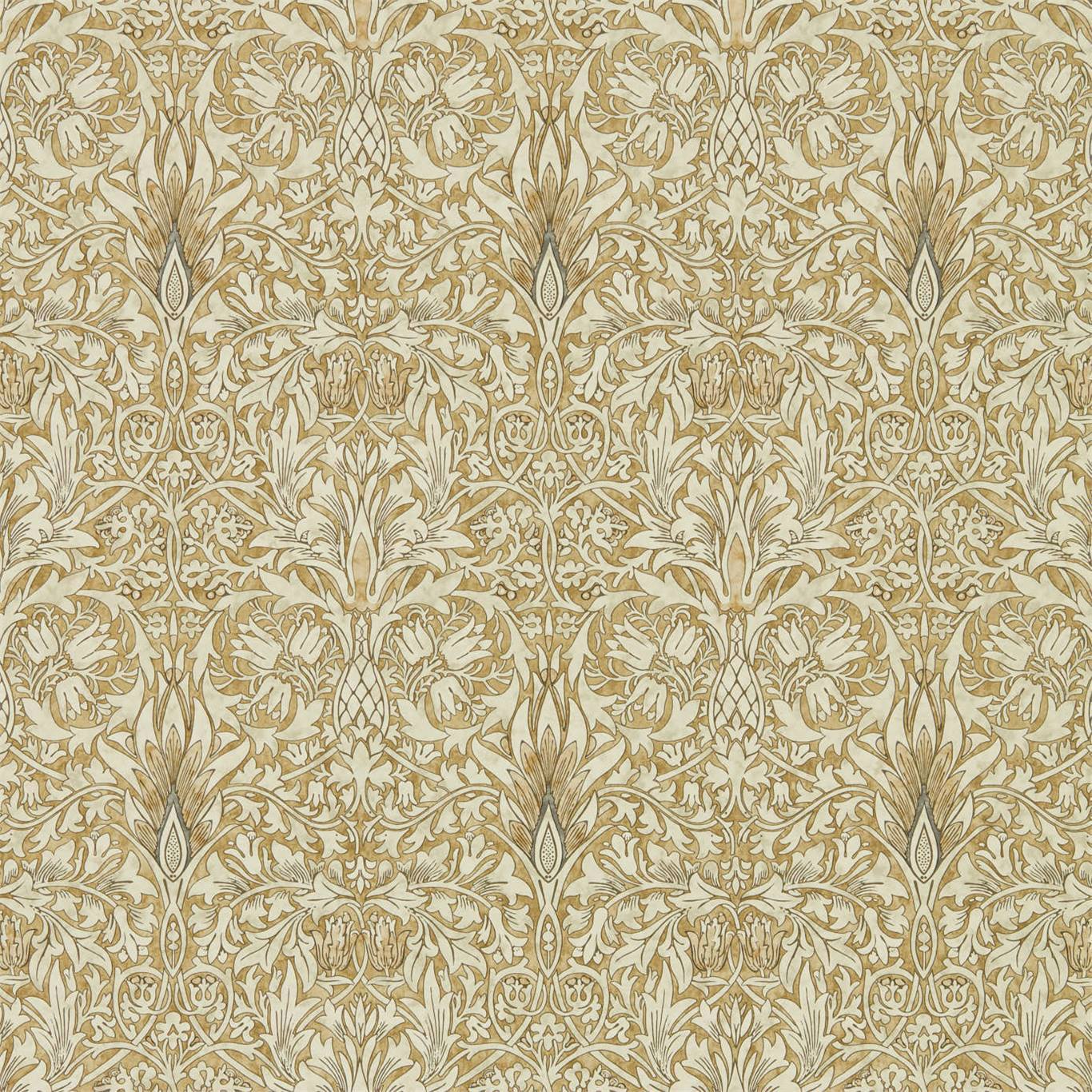 Snakeshead Gold/Linen Wallpaper by MOR