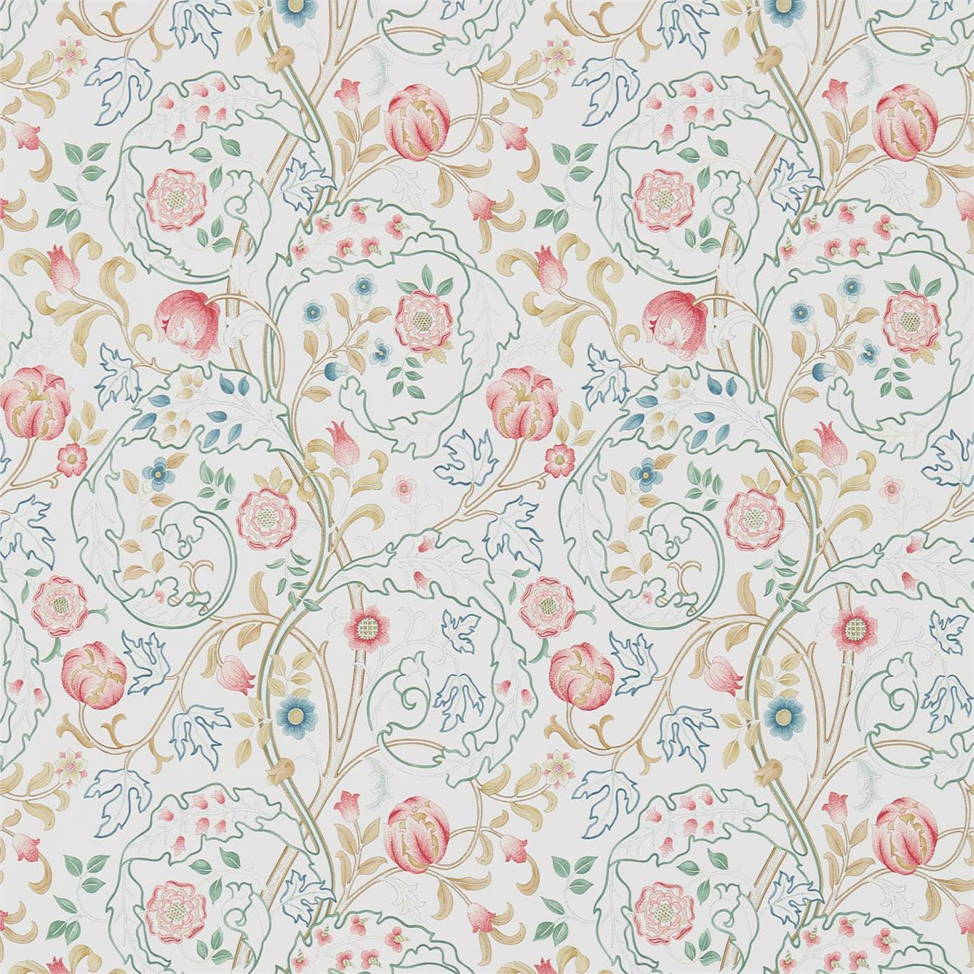 Mary Isobel Pink/Ivory Wallpaper by MOR