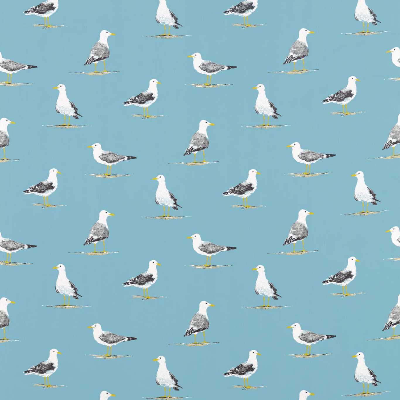 Shore Birds Pacific Fabric by SAN