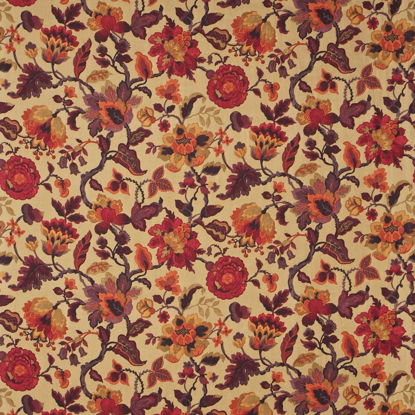 Amanpuri Old Gold/Aubergine Fabric by SAN