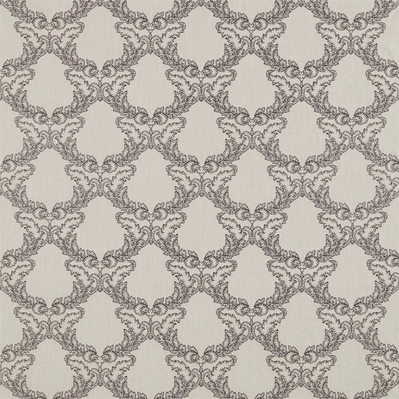 Gunnersbury Charcoal/Linen Fabric by SAN