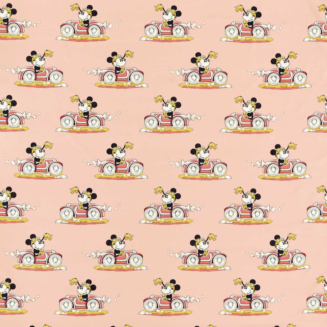 Minnie On The Move Candy Floss Fabric by SAN