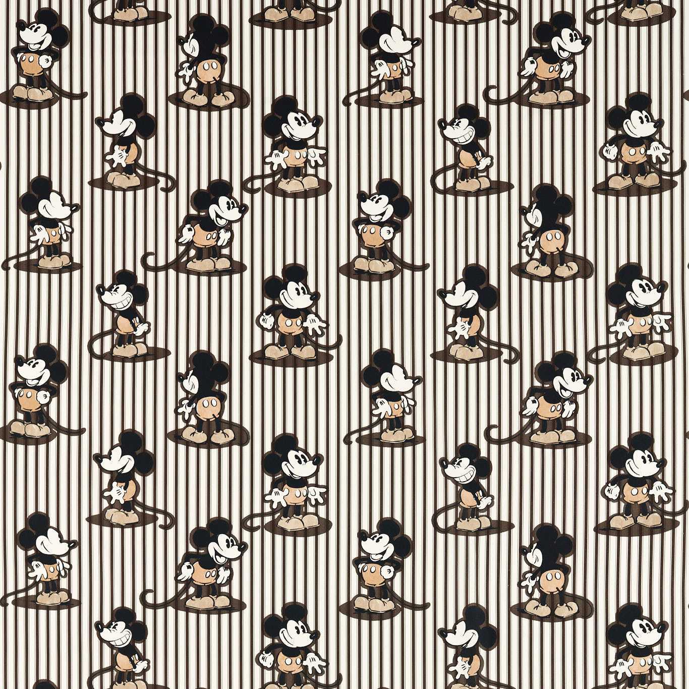 Mickey Stripe Humbug Fabric by SAN