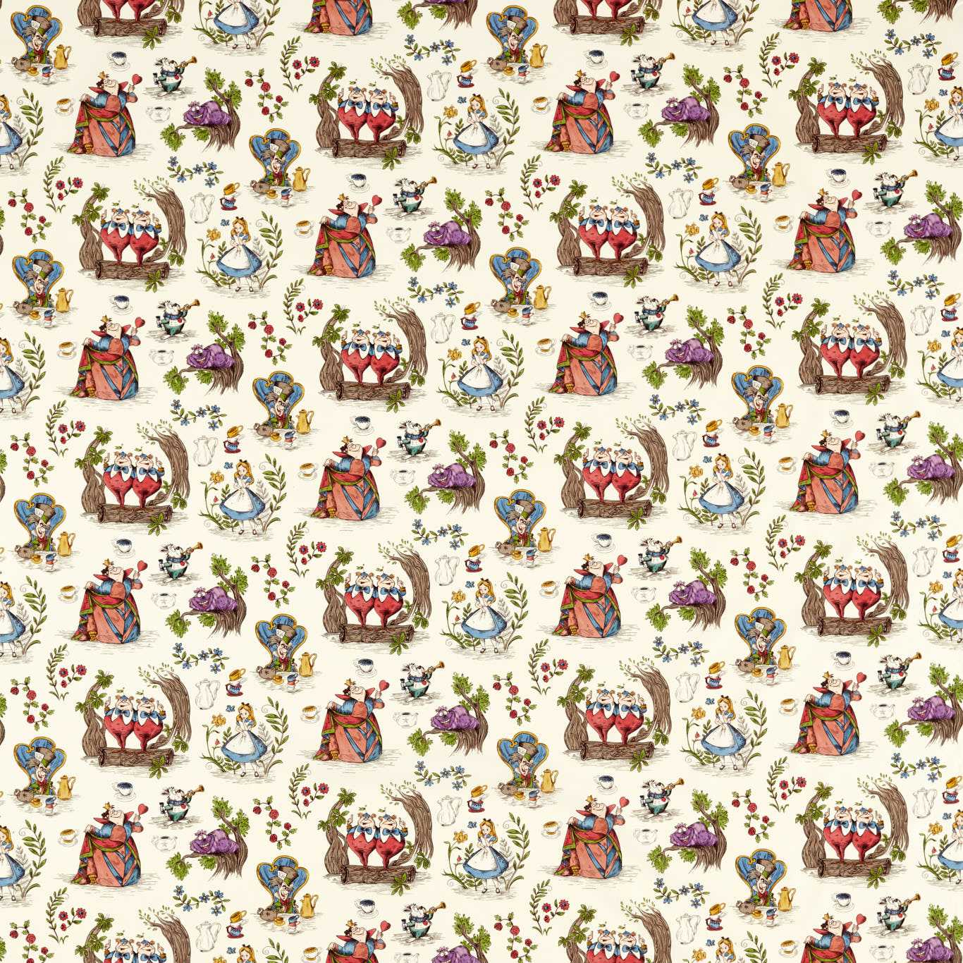 Alice In Wonderland Hundreds & Thousands Fabric by SAN