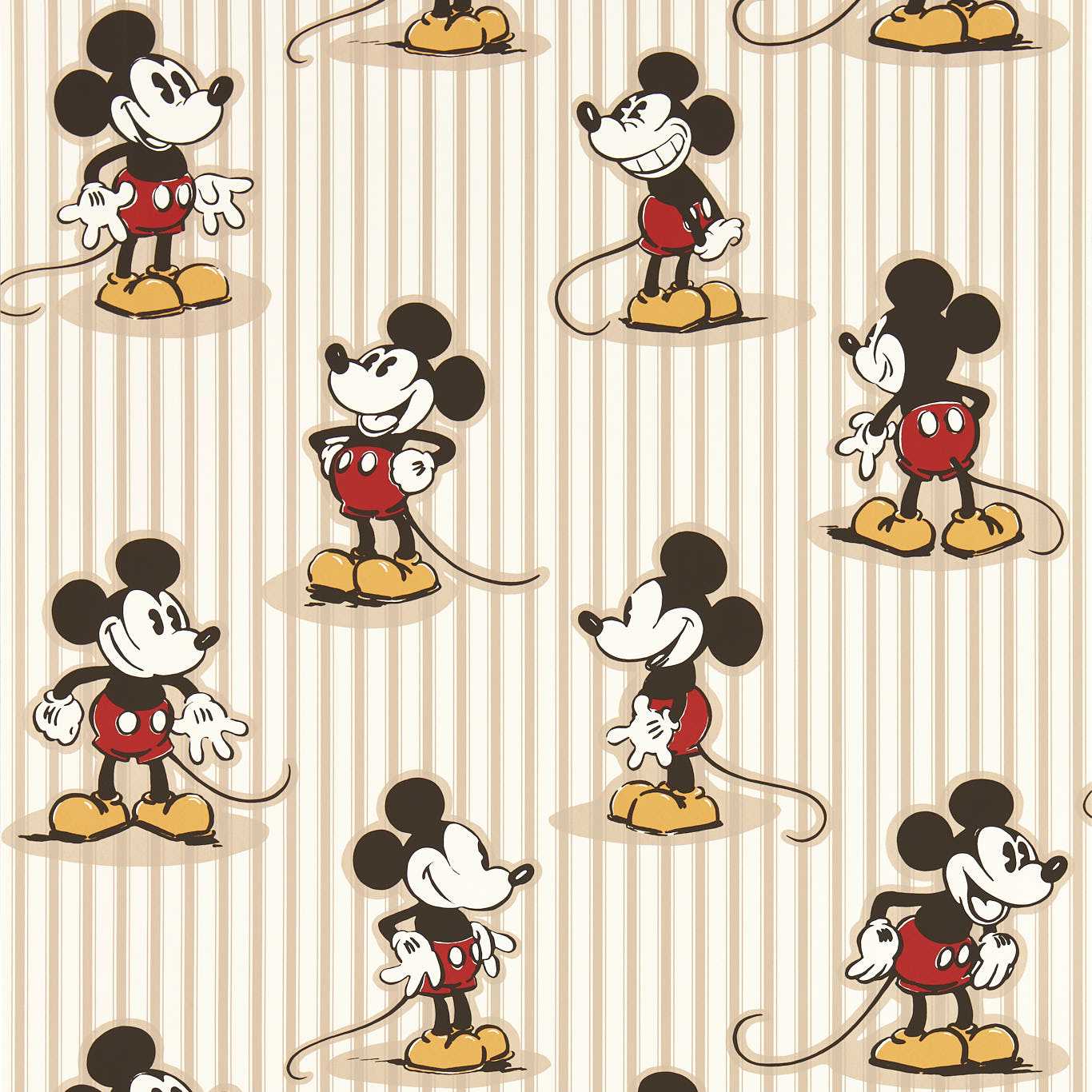 Mickey Stripe Peanut Wallpaper by SAN