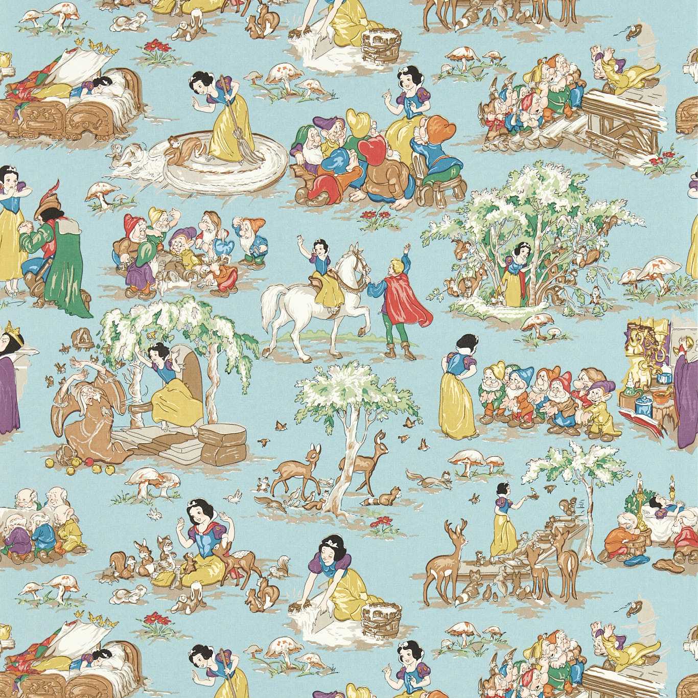 Snow White Puddle Blue Wallpaper by SAN