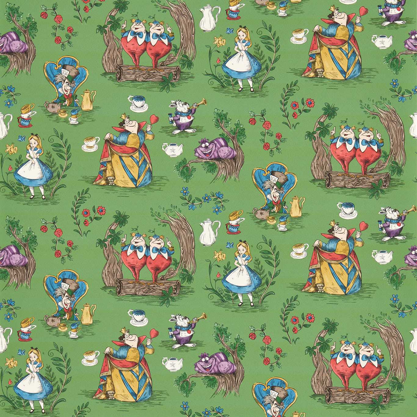 Alice In Wonderland Gumball Green Wallpaper by SAN