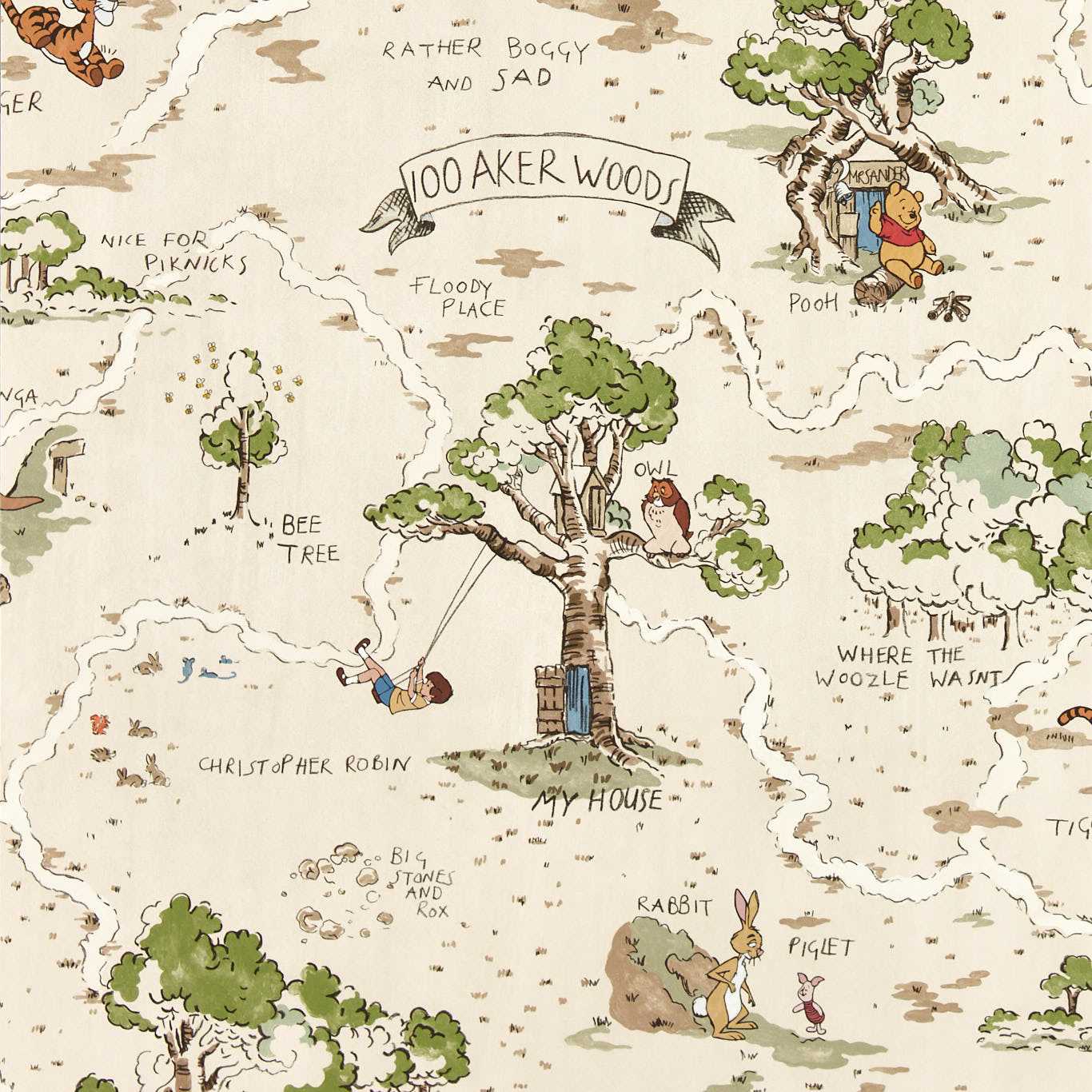 Hundred Acre Wood Cashew Wallpaper by SAN