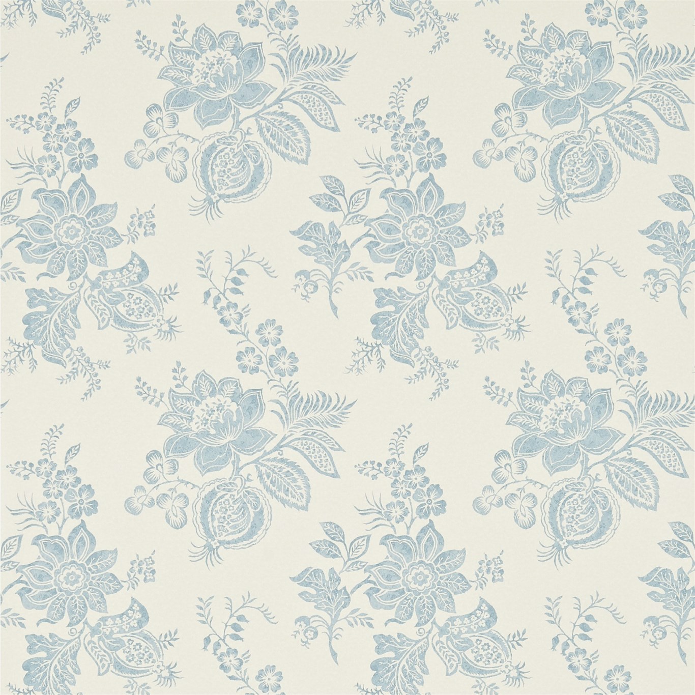 Lyon Cream/Wedgwood Wallpaper | Sanderson by Sanderson Design