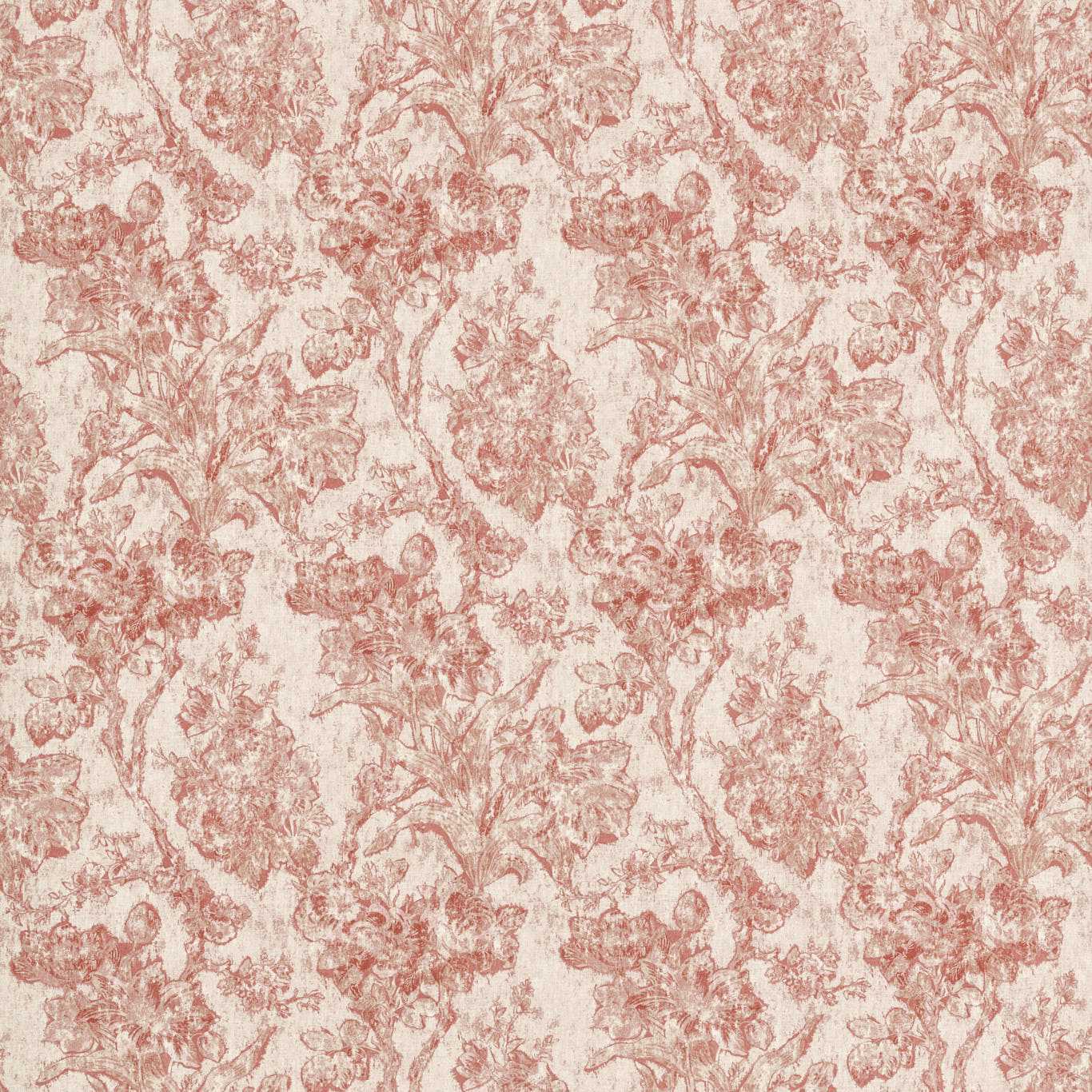 Fringed Tulip Toile Putty Fabric by SAN