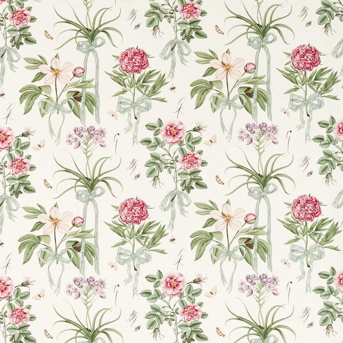 Cupid's Beau Parchment/Madder Fabric by SAN