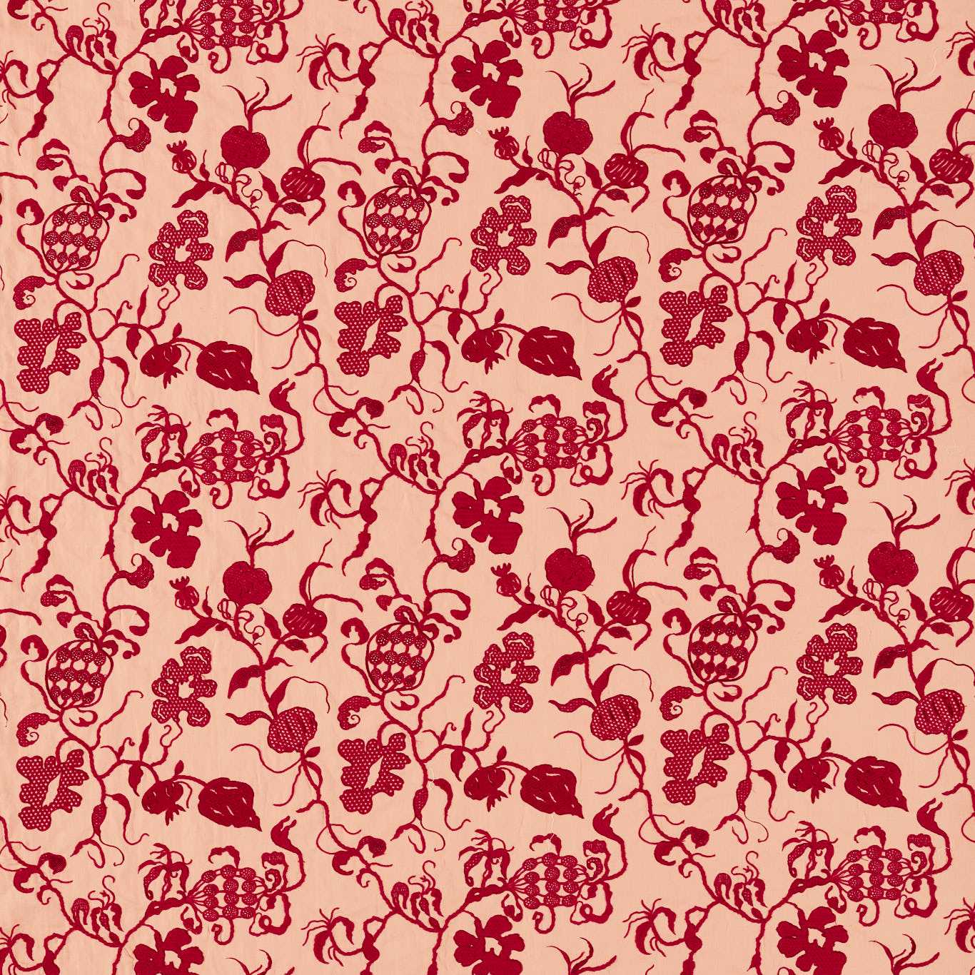 Mydsommer Pickings Conch/Madder Fabric by SAN