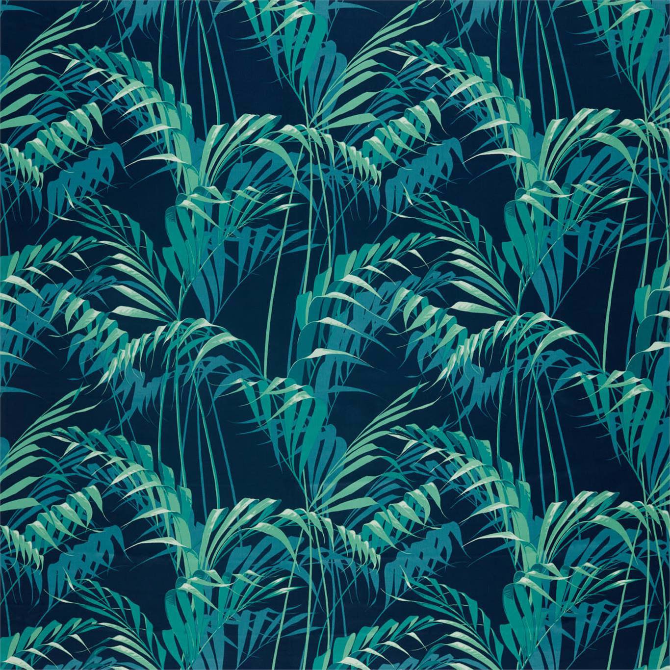 Palm House Ink/Teal Fabric by SAN