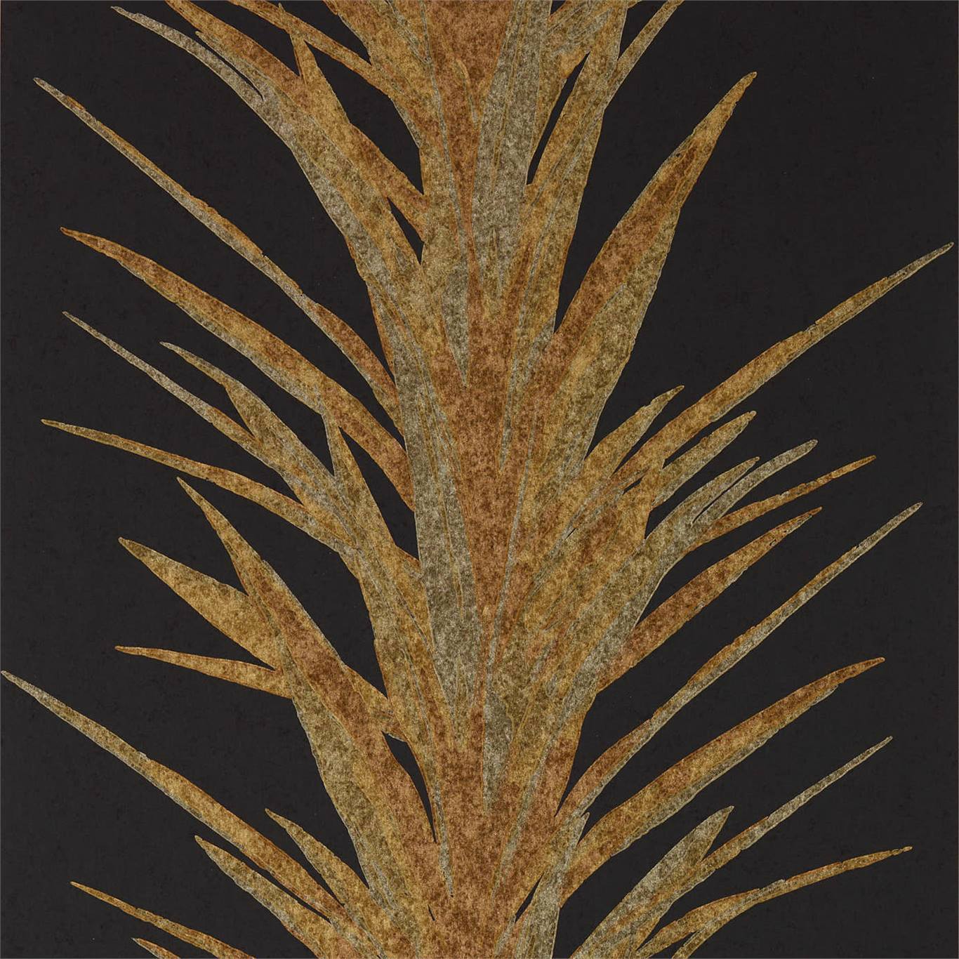 Yucca Charcoal/Gold Wallpaper by SAN