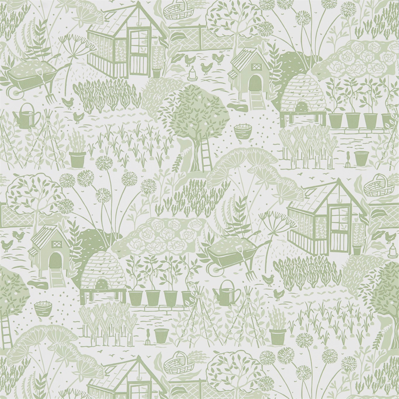The Allotment Fennel Wallpaper by SAN