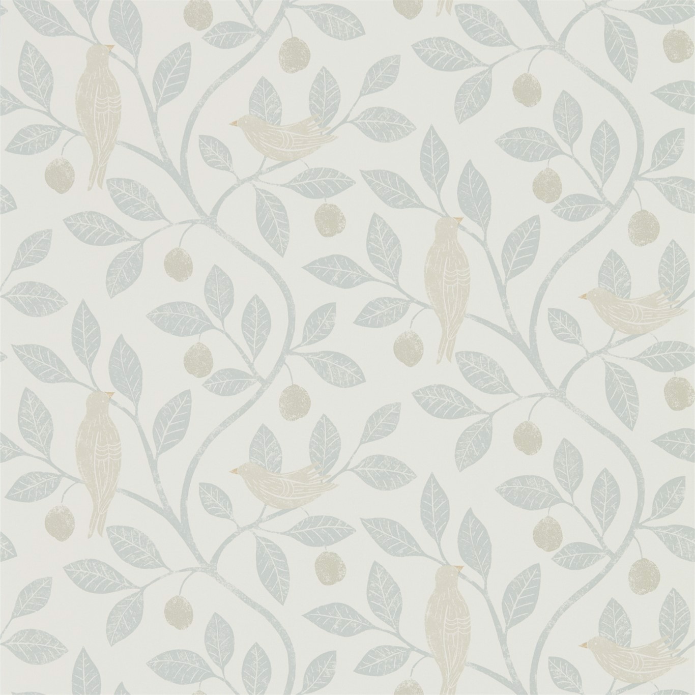 Damson Tree Mineral/Dove Wallpaper by SAN