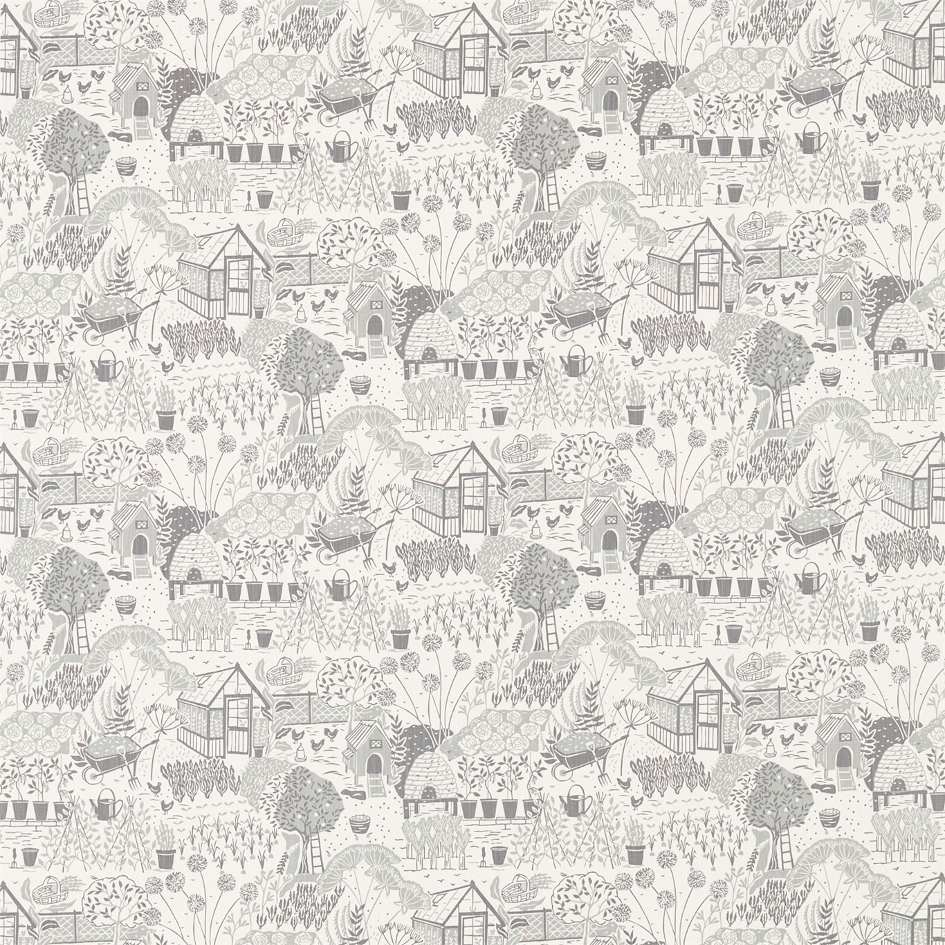 The Allotment Dove Fabric by SAN