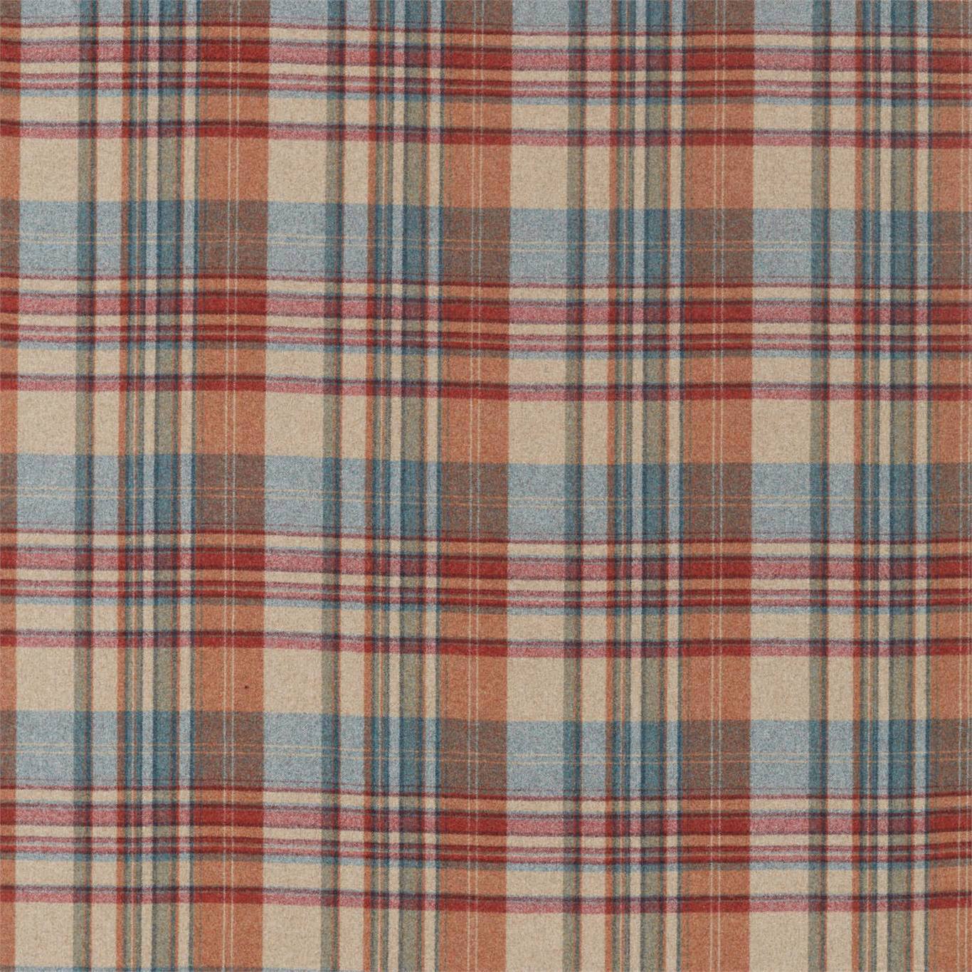 Bryndle Check Russet/Amber Fabric by SAN