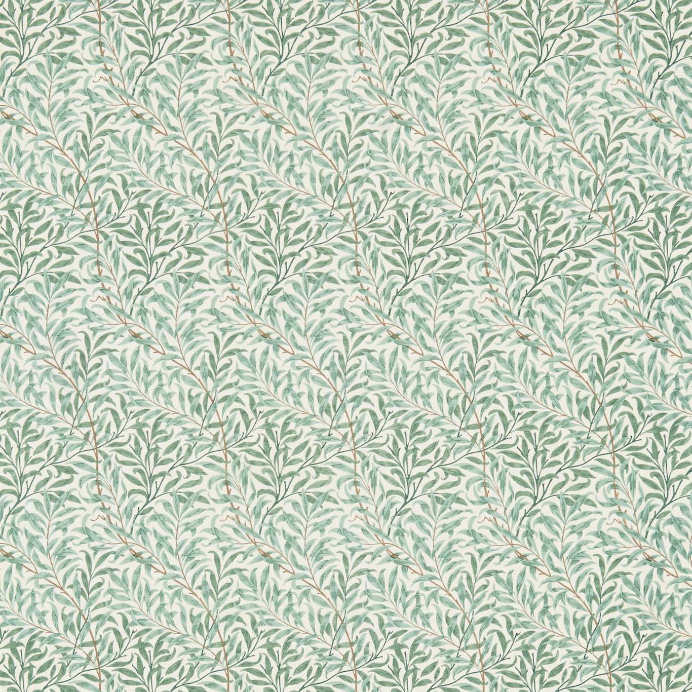 Willow Boughs Green Voile Fabric | Morris & Co by Sanderson Design