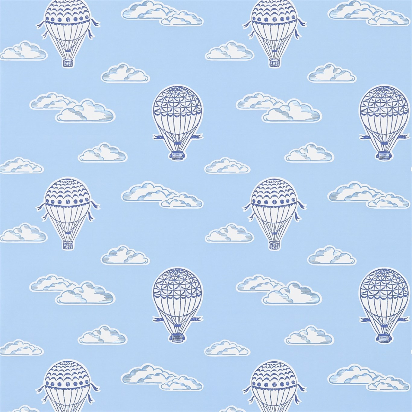 Balloons Indigo/Blue Wallpaper by SAN