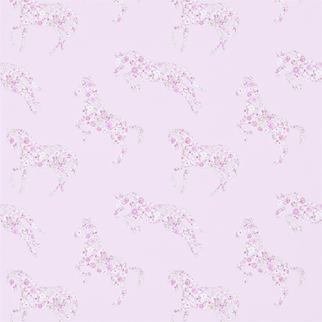 Pretty Ponies Pink/Vanilla Wallpaper by SAN