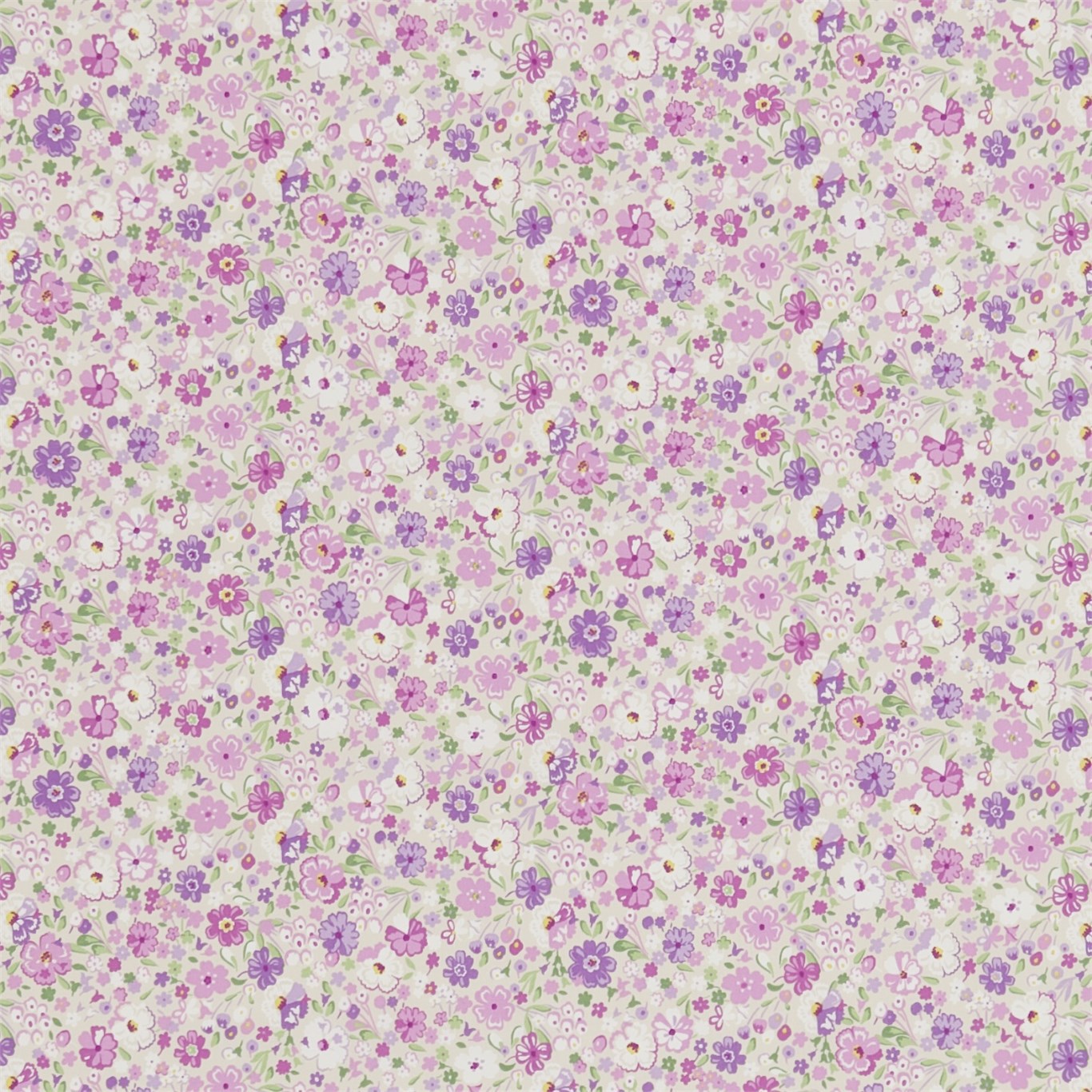 Posy Floral Lavender Fabric by SAN