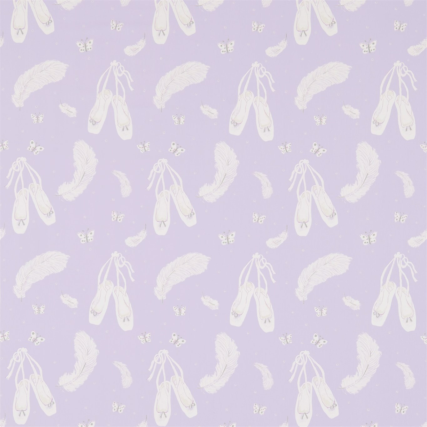 Ballet Shoes Lavender Fabric by SAN