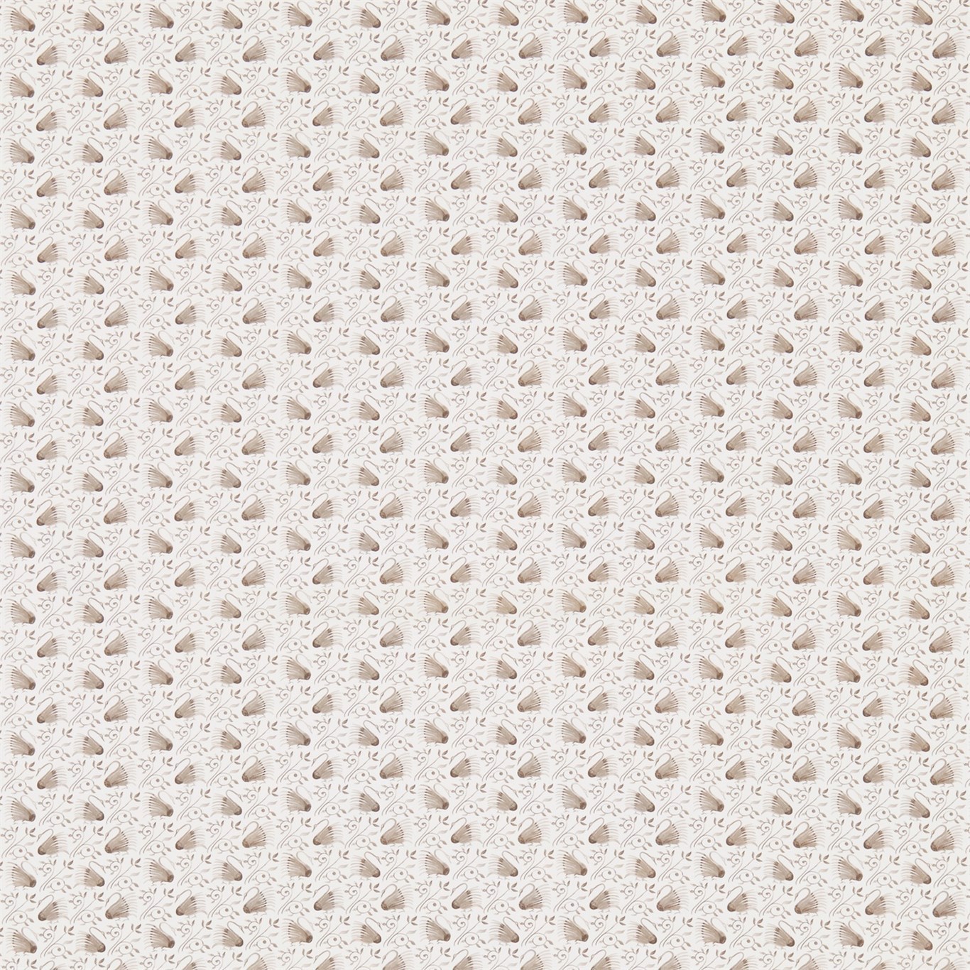 Swans Linen/Ecru Fabric by MOR