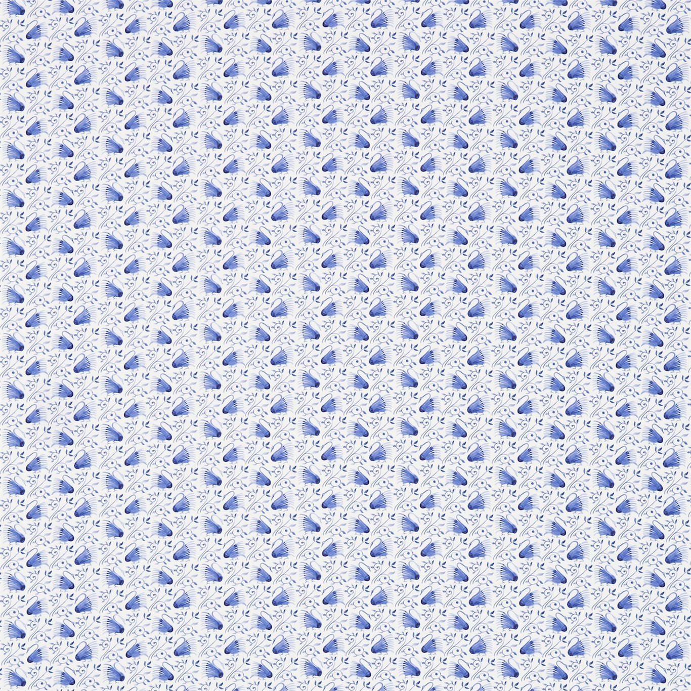 Swans Delft Blue Fabric | Morris & Co by Sanderson Design