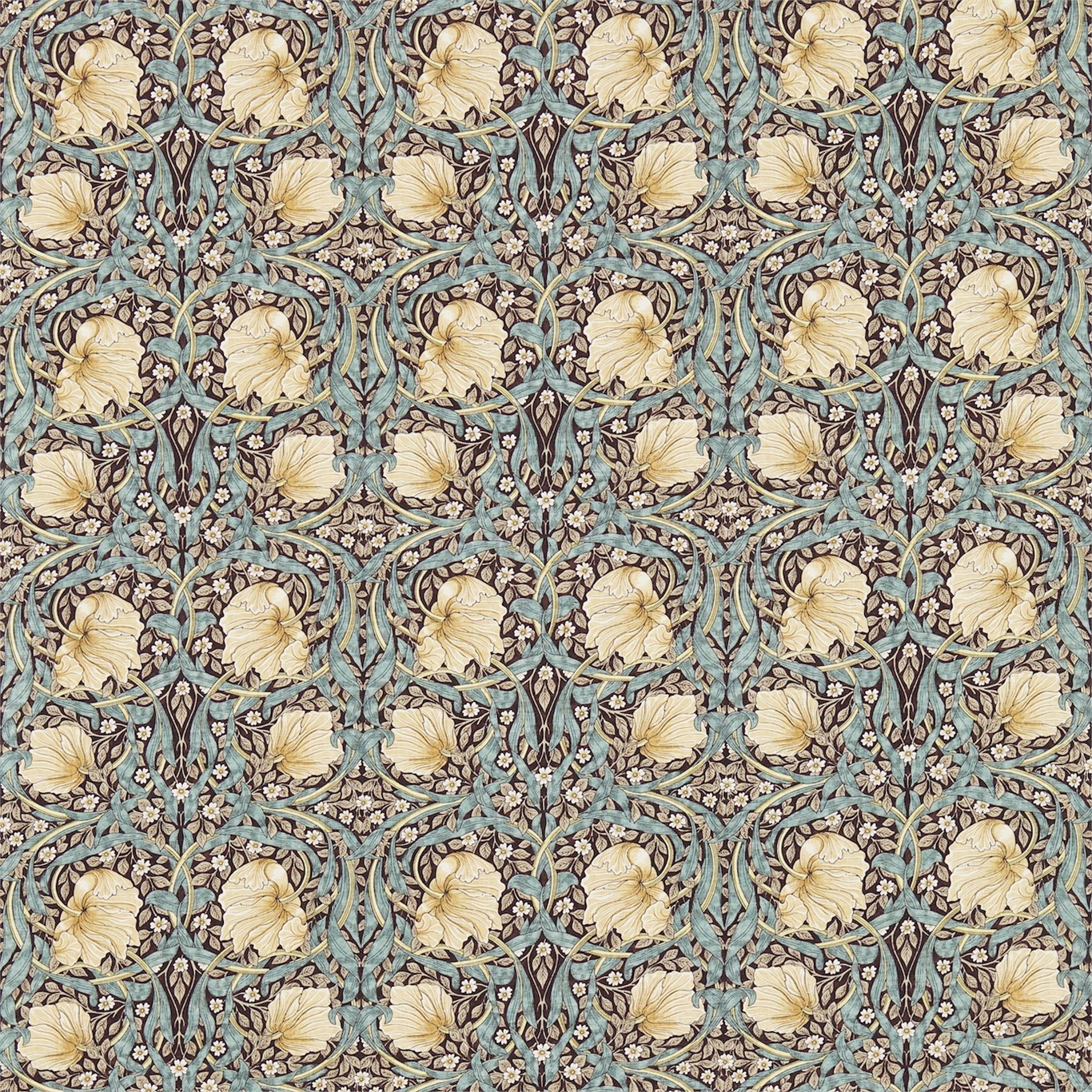 Pimpernel Bullrush/Slate Fabric by MOR