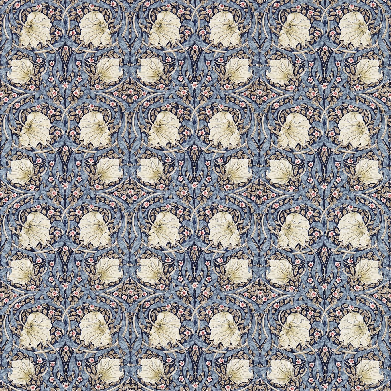 Pimpernel Indigo/Hemp Fabric by MOR